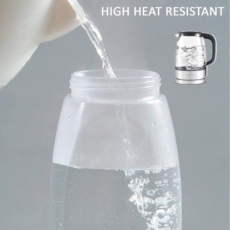 Invisioncorp إبريق محكم الإغلاق بلمسة واحدة مع غطاء، 2.3QT (74oz) - مقاوم للحرارة، وعاء سريع الصب ضد التسرب للمشروبات الساخنة والباردة، القهوة، الشاي، الماء، موفر للمساحة، آمن في غسالة الصحون، صنع في اليابان (تركواز) - Image 3